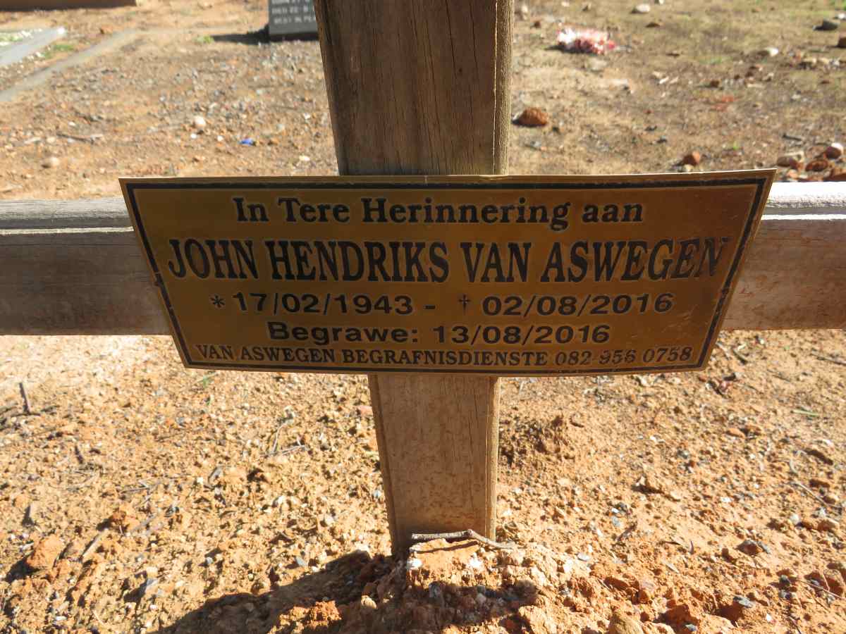 ASWEGEN John Hendriks, van 1943-2016