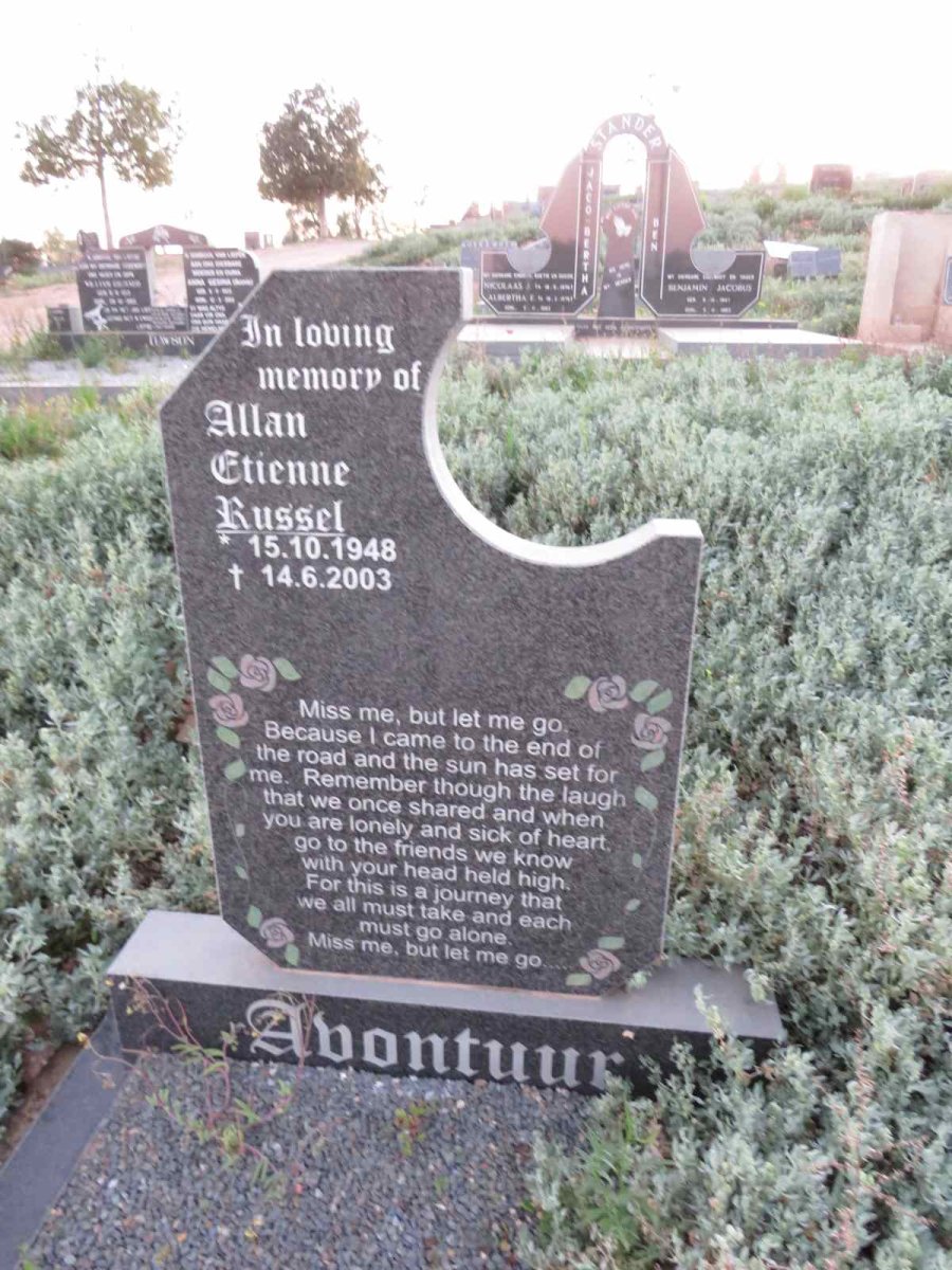 AVONTUUR Allan Etienne Russel 1948-2003