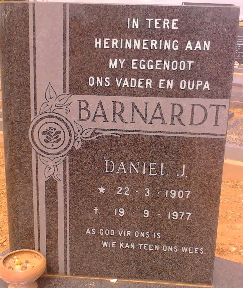 BARNARDT Daniel J. 1907-1977