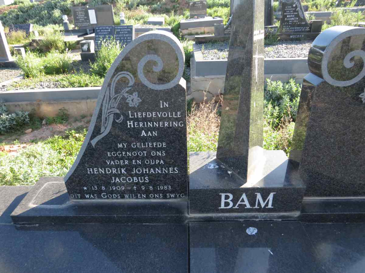 BAM Hendrik Johannes Jacobus 1909-1983