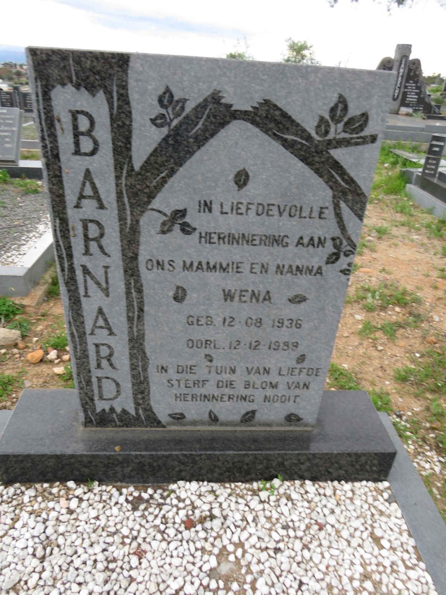 BARNARD Wena 1936-1989