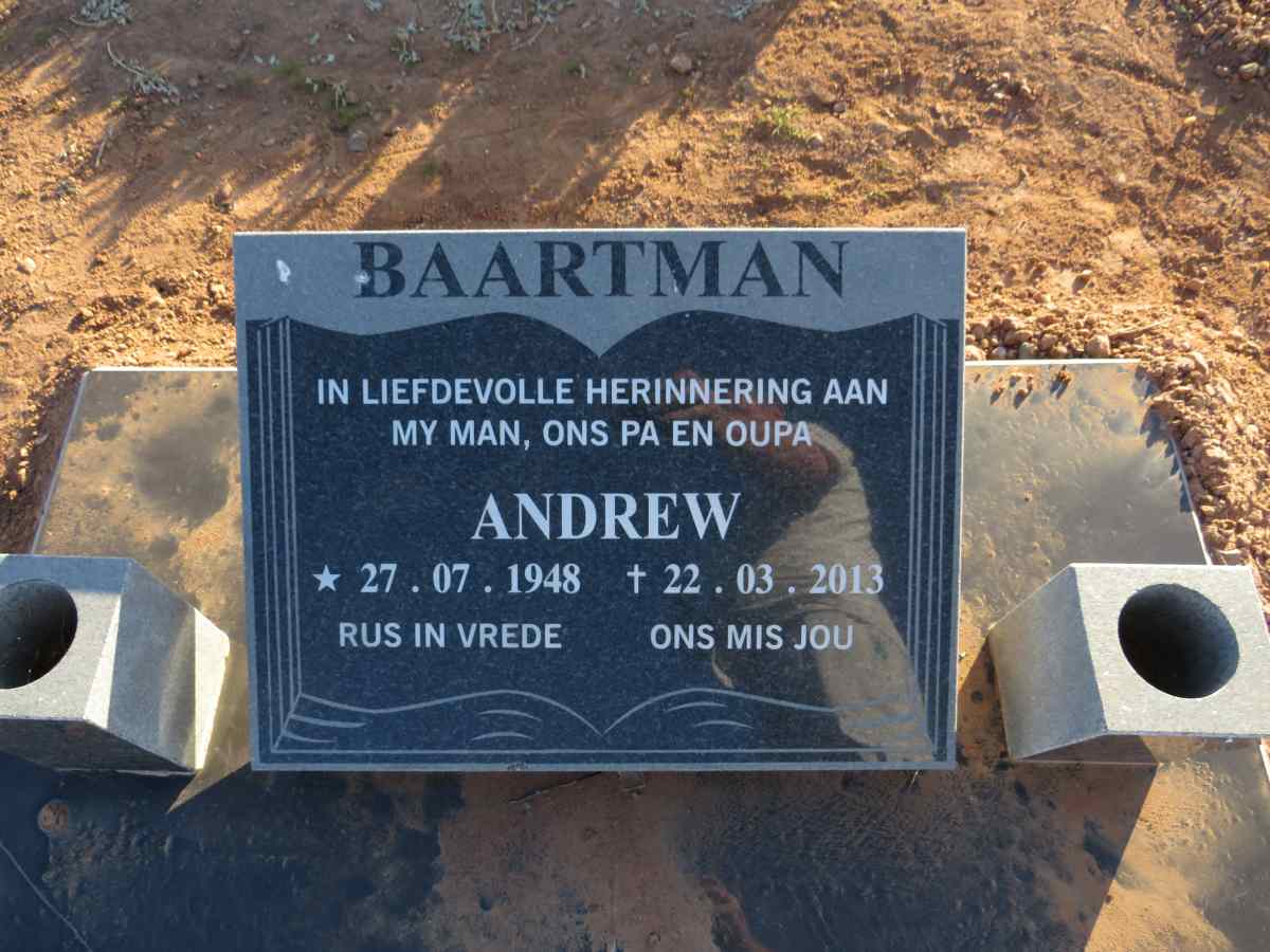BAARTMAN Andrew 1948-2013
