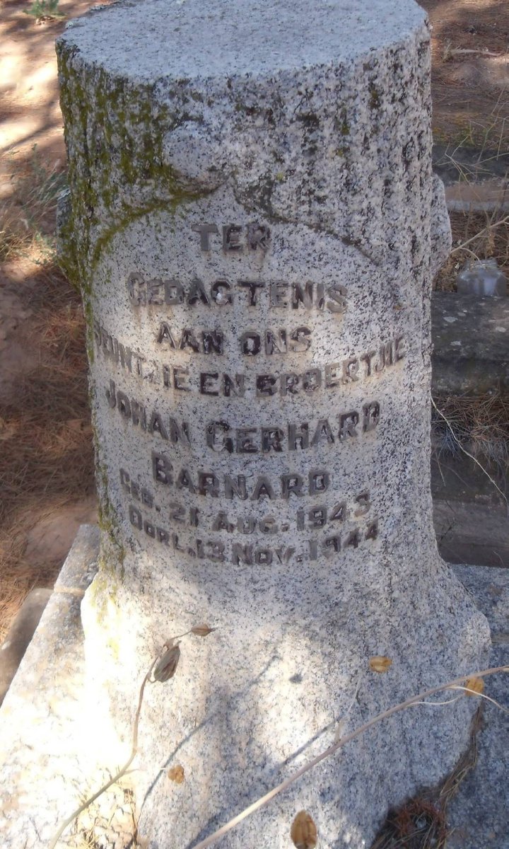 BARNARD Johan Gerhard 1943-1944