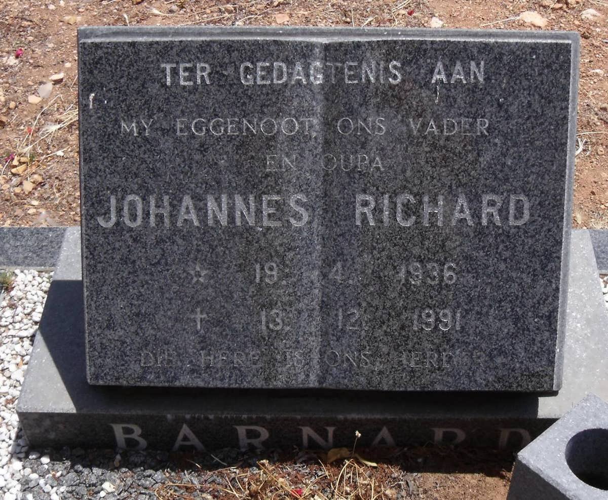 BARNARD Johannes Richard 1936-1991