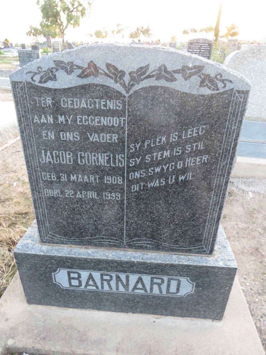 BARNARD Jacob Cornelis 1908-1959