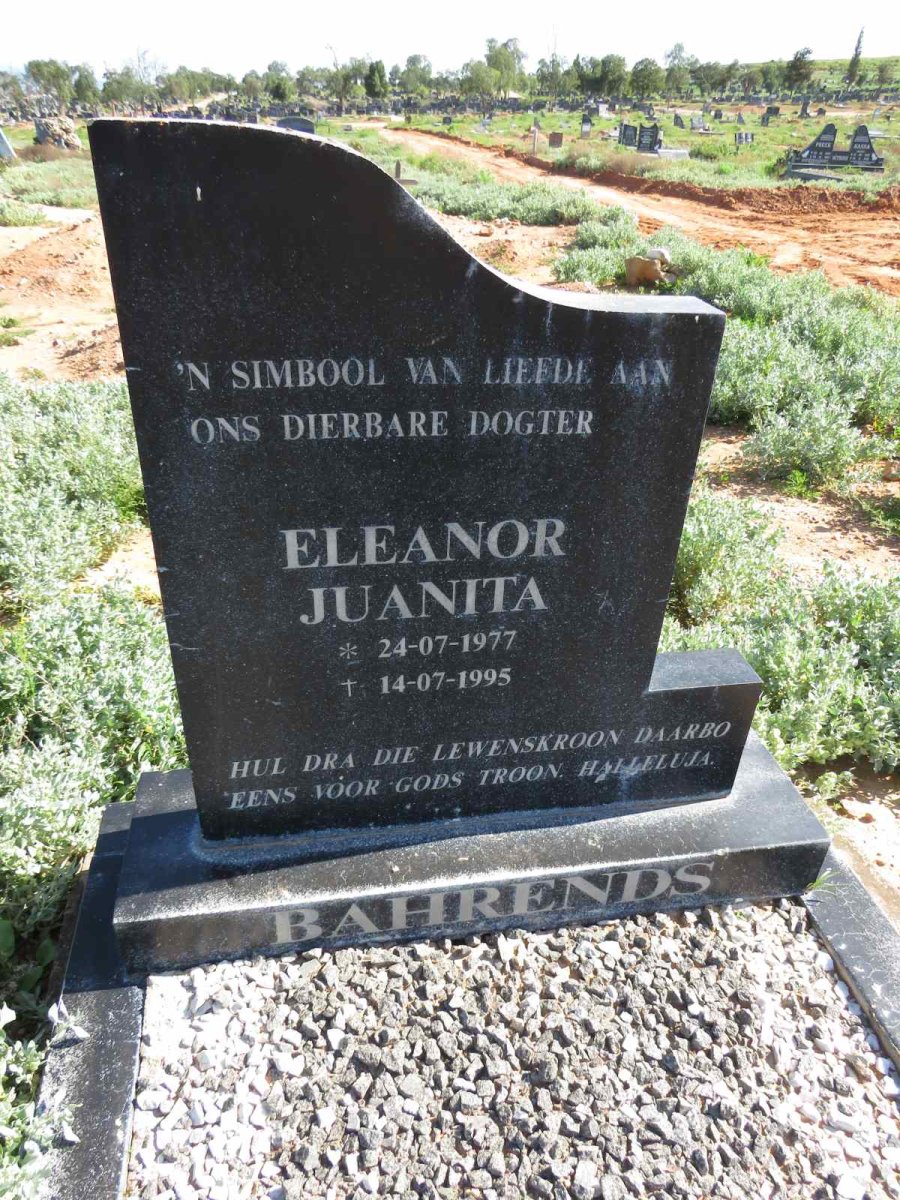 BAHRENDS Eleanor Juanita 1977-1995