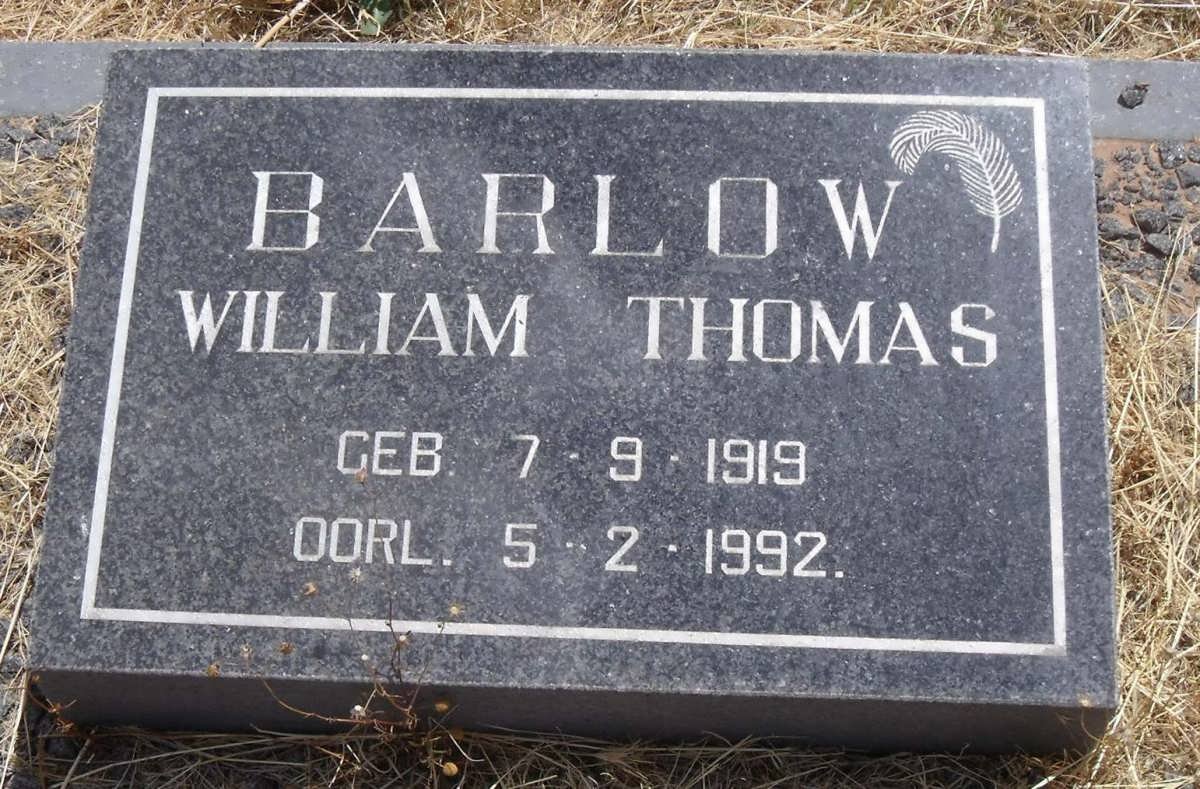 BARLOW William Thomas 1919-1992