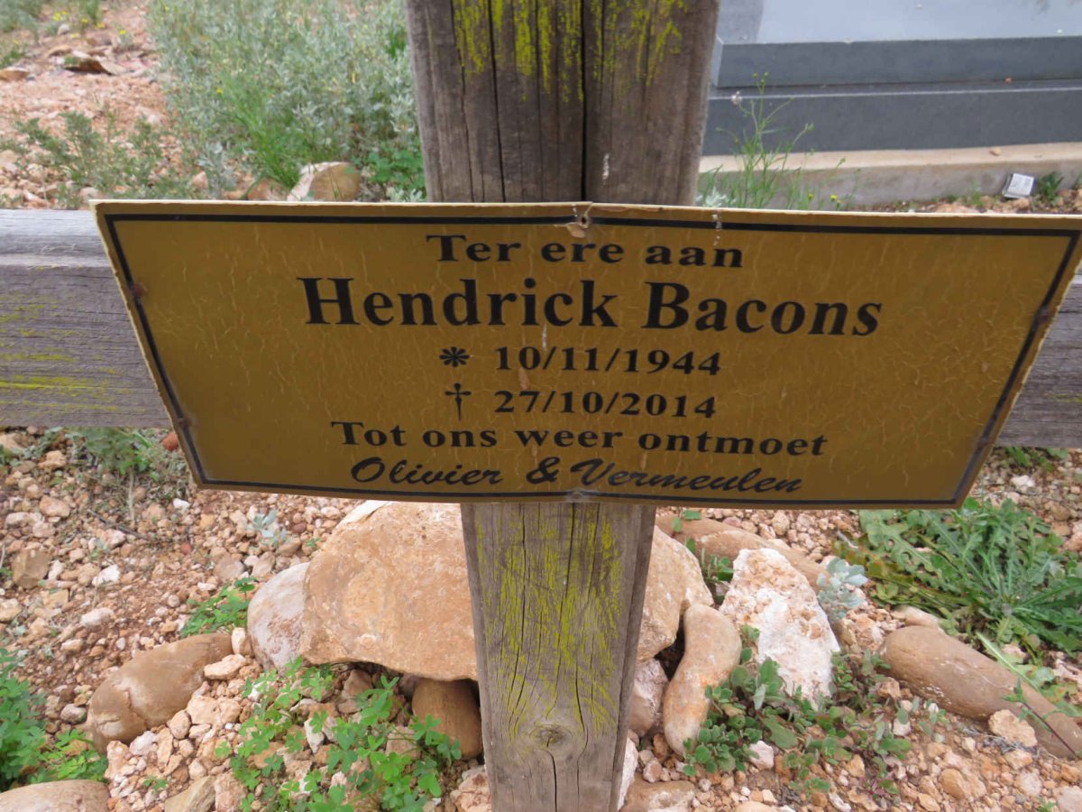 BACONS Hendrick 1944-2014