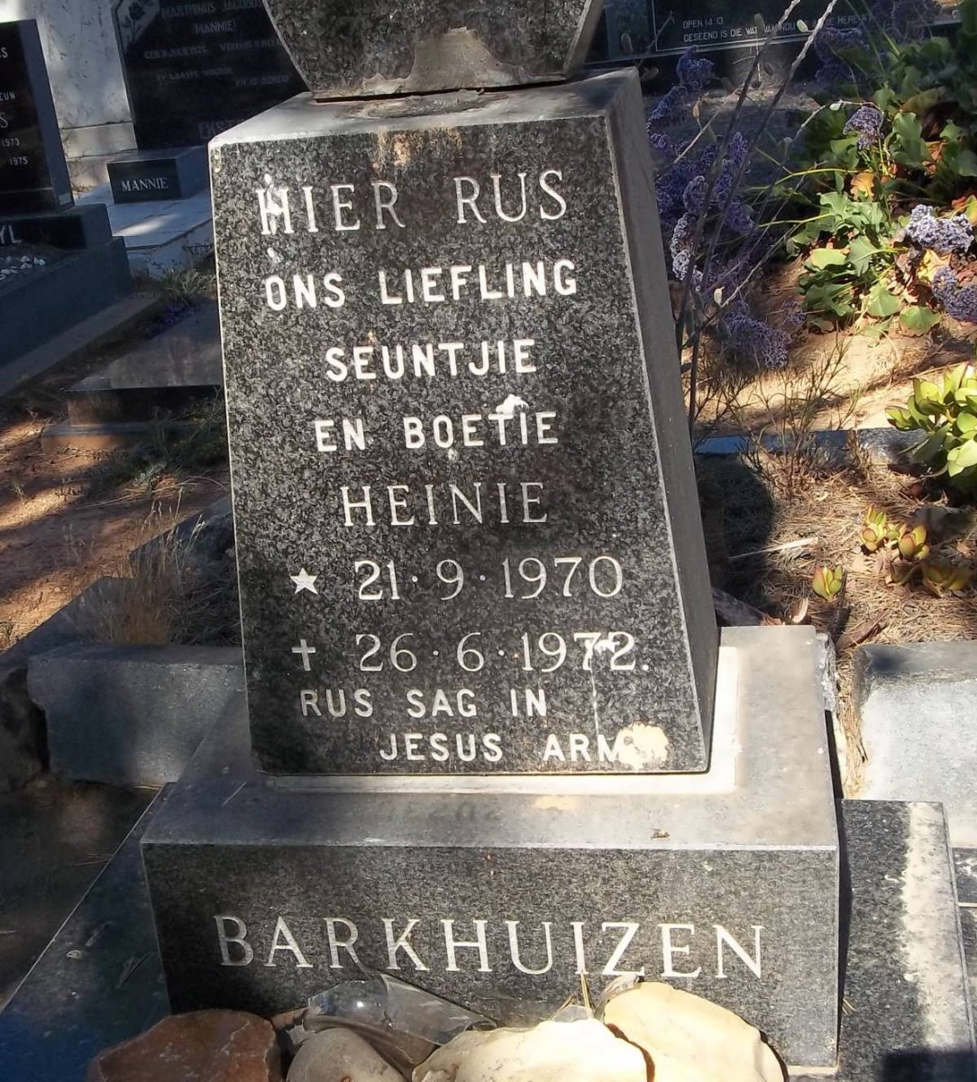 BARKHUIZEN Heinie 1970-1972