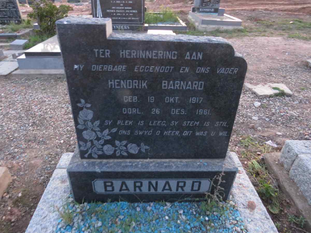 BARNARD Hendrik 1917-1961