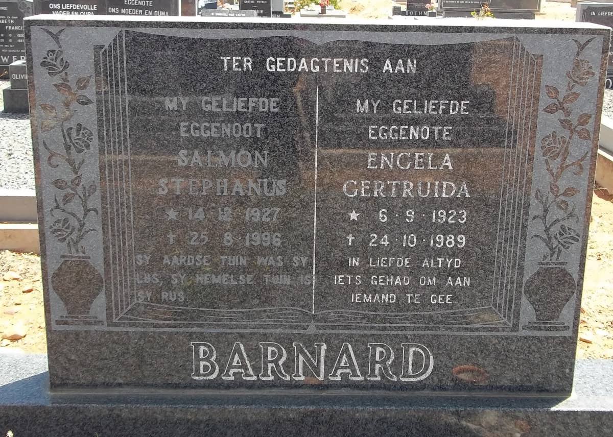 BARNARD Salmon Stephanus 1927-1996 &amp; Engela Gertruida 1923-1989
