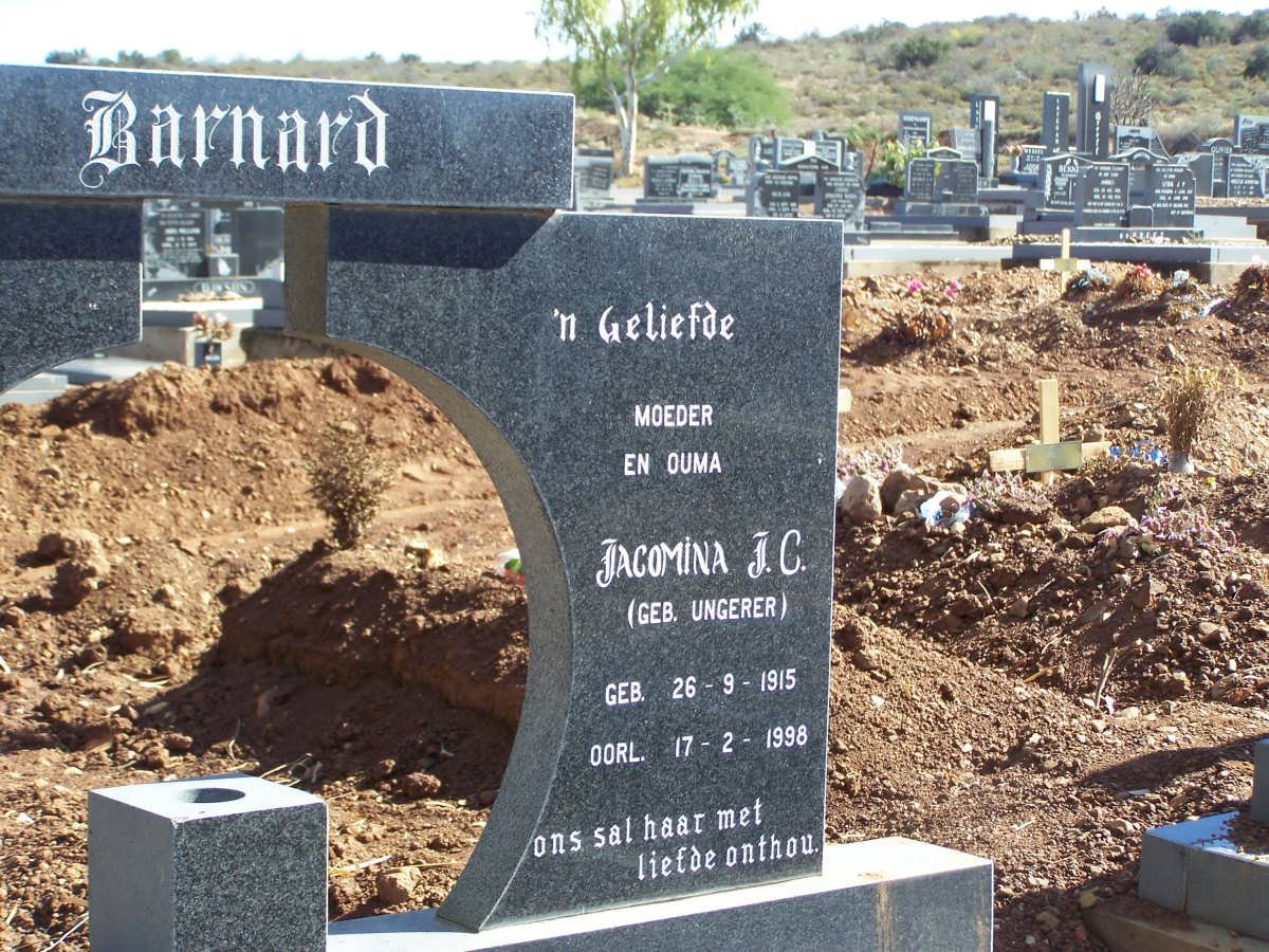 BARNARD Jacomina J.C. nee UNGERER 1915-1998