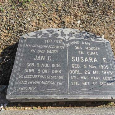 BEZUIDENHOUT Jan C. 1904-1963 & Susara E. 1905-1985 _2