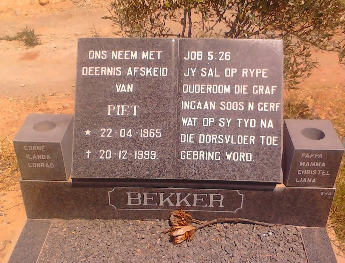 BEKKER Piet 1965-1999