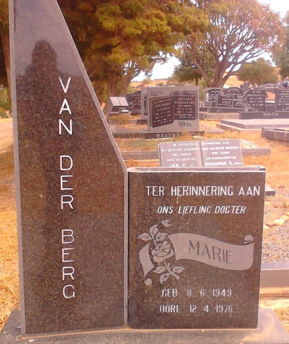 BERG Marie, van der 1949-1976