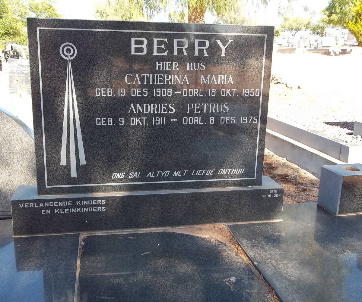 BERRY Andries Petrus 1911-1975 &amp; Catherina Maria 1908-1950