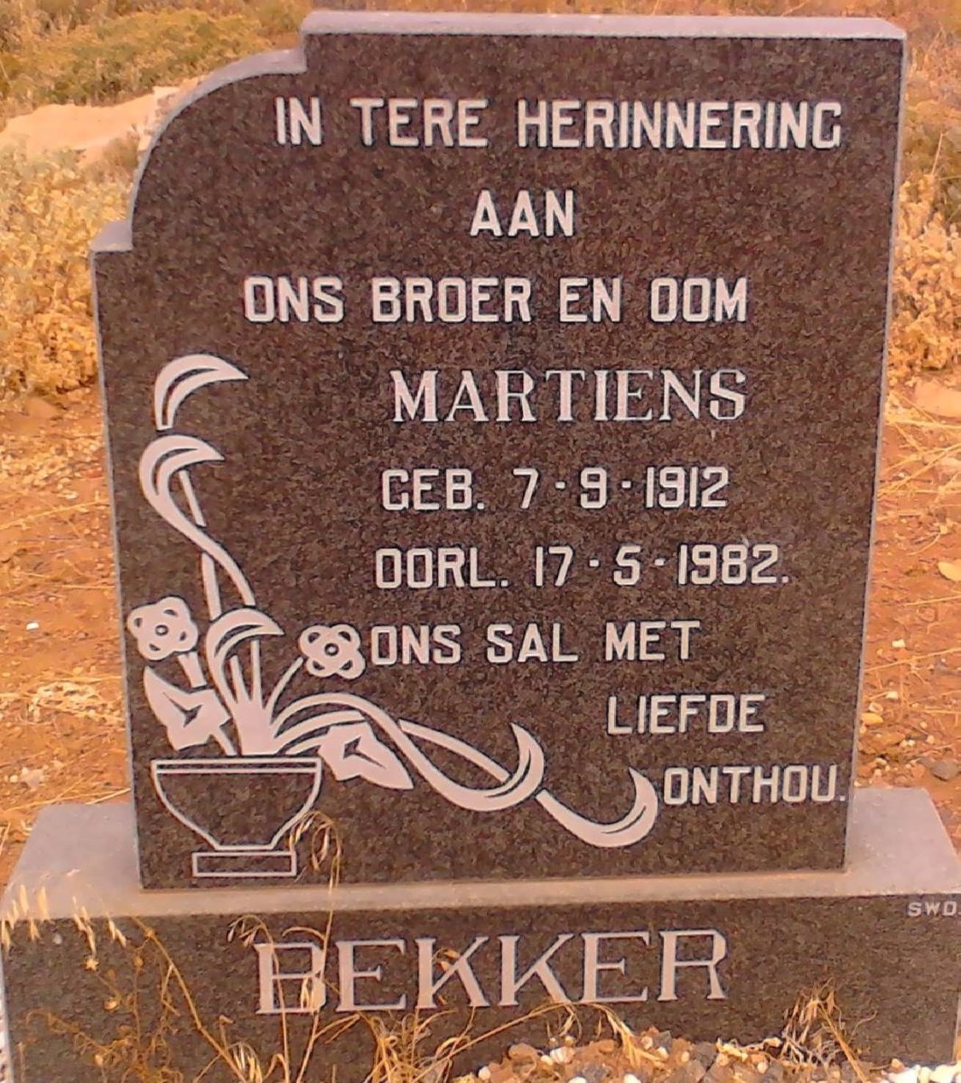 BEKKER Martiens 1912-1982
