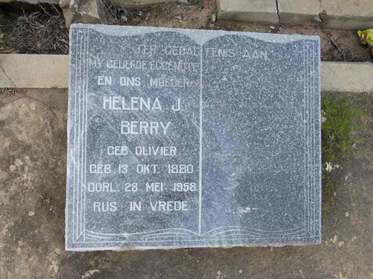 BERRY Helena J. nee OLIVIER 1880-1958