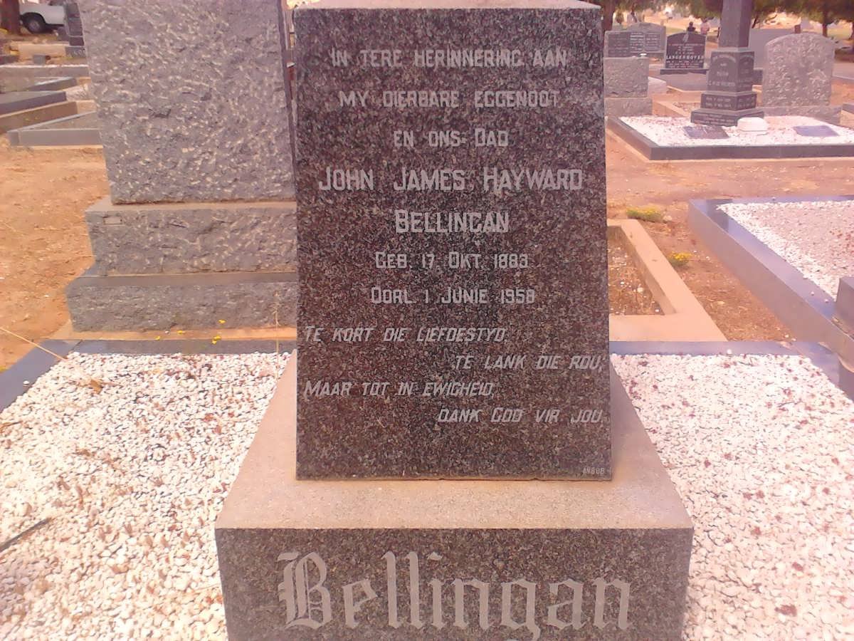 BELLINGAN John James Haywood 1883-1958