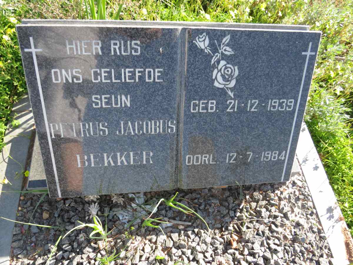 BEKKER Petrus Jacobus 1939-1984
