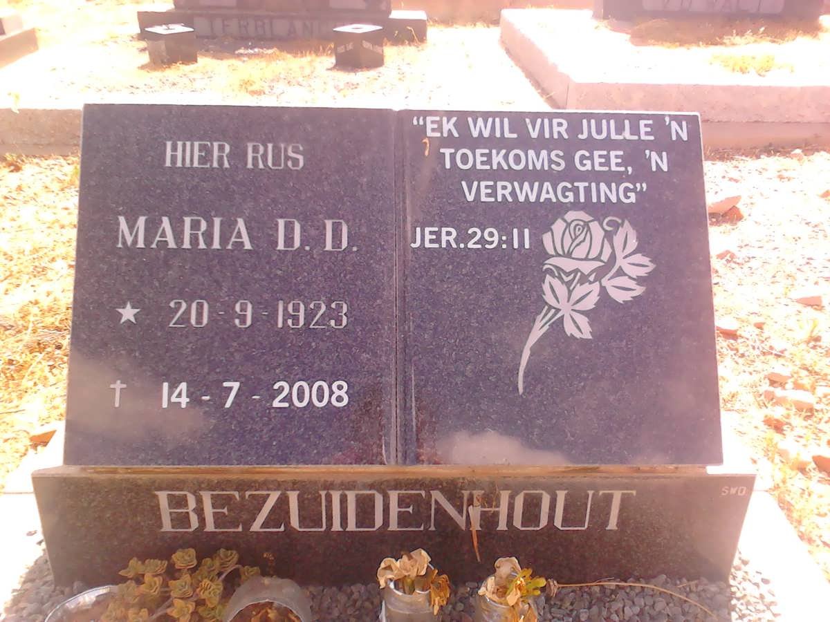 BEZUIDENHOUT Maria D.D. 1923-2008