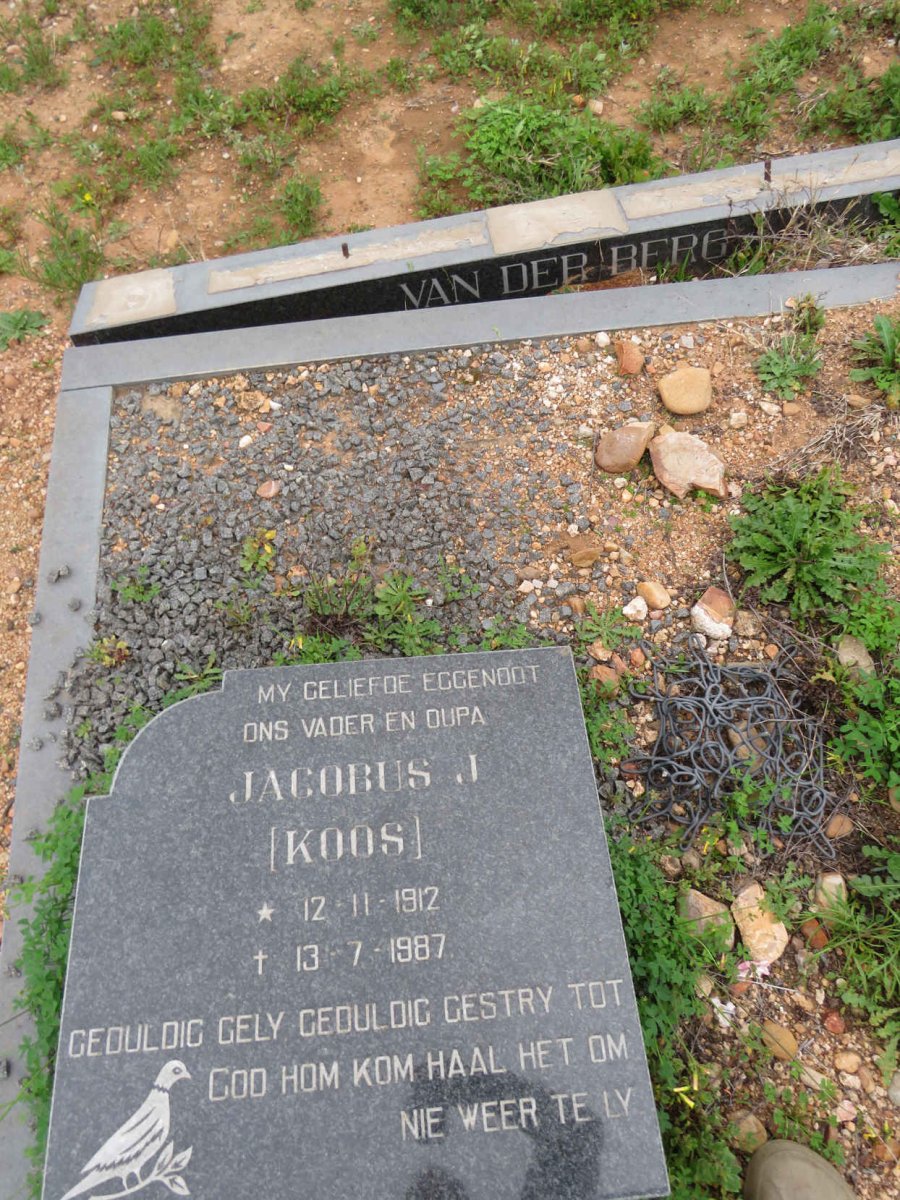 BERG Jacobus J., van der 1912-1987 