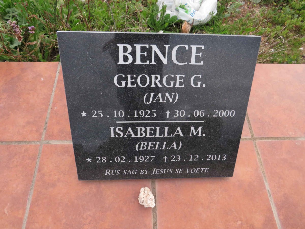 BENCE George G. 1925-2000 & Isabella M. 1927-2013