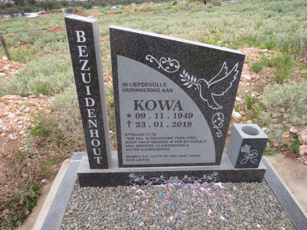 BEZUIDENHOUT Kowa 1949-2018