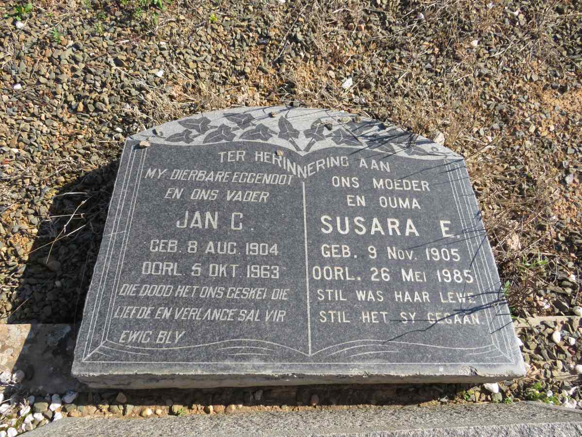 BEZUIDENHOUT Jan C. 1904-1963 & Susara E. 1905-1985 _2