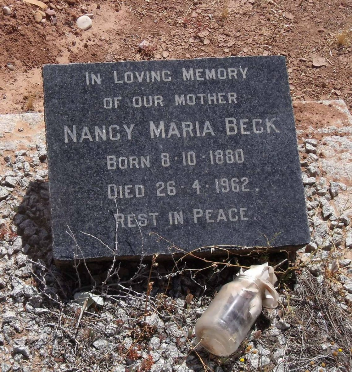 BECK Nancy Maria 1880-1962