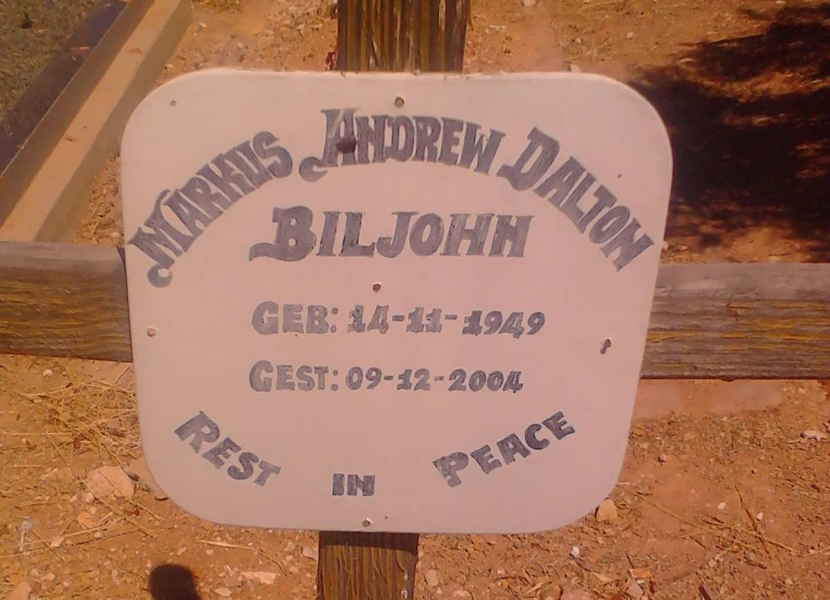 BILJOHN Markus Andrew Dalton 1949-2004
