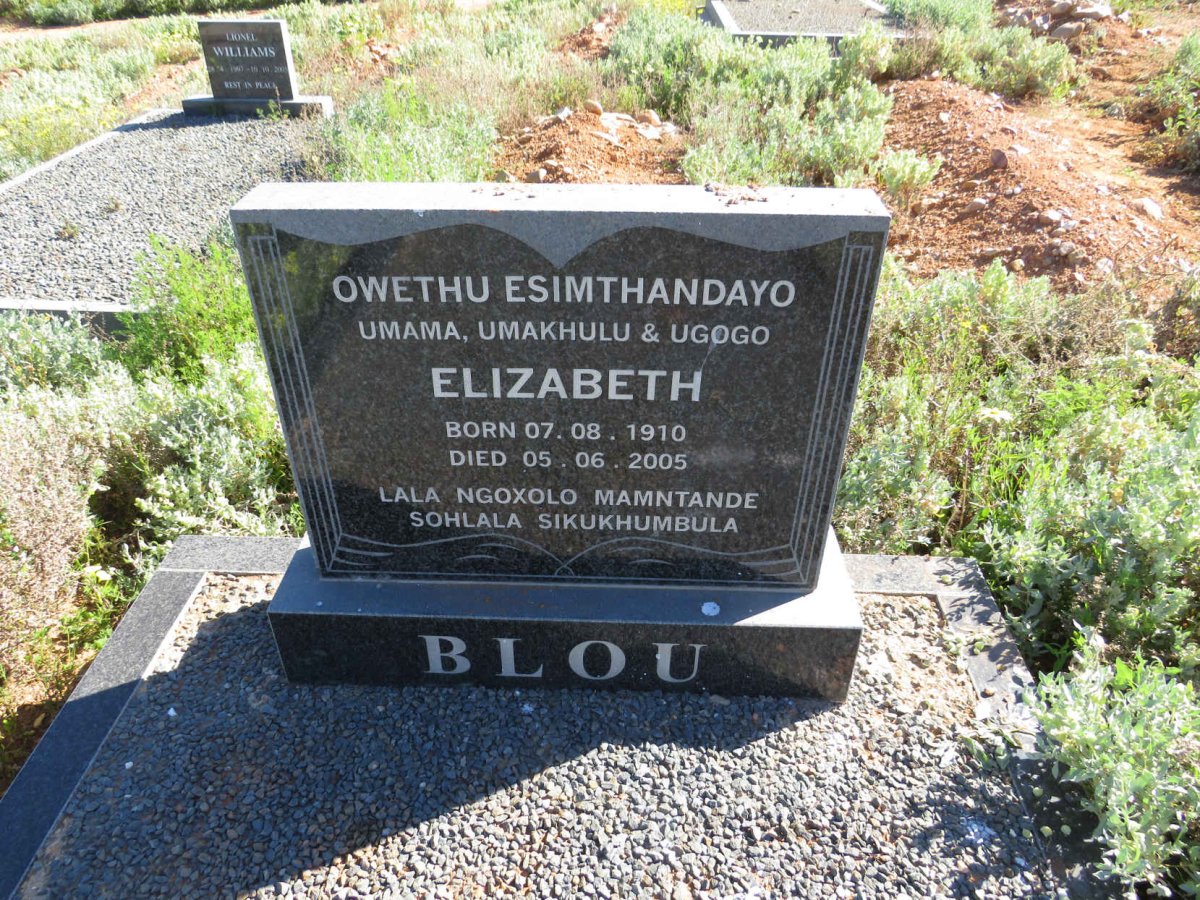 BLOU Elizabeth 1910-2005