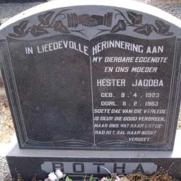 BOTHA Hester Jacoba 1923-1963