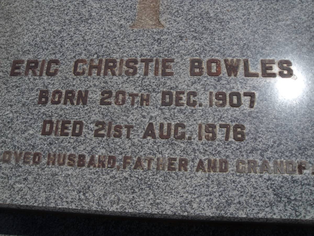 BOWLES Eric Christie 1907-1976