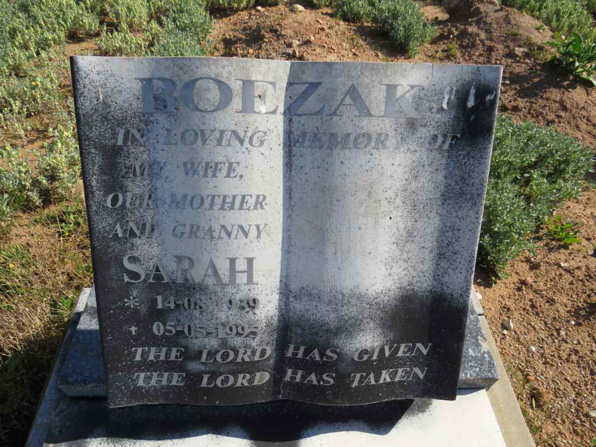 BOEZAK Sarah 1939-1995