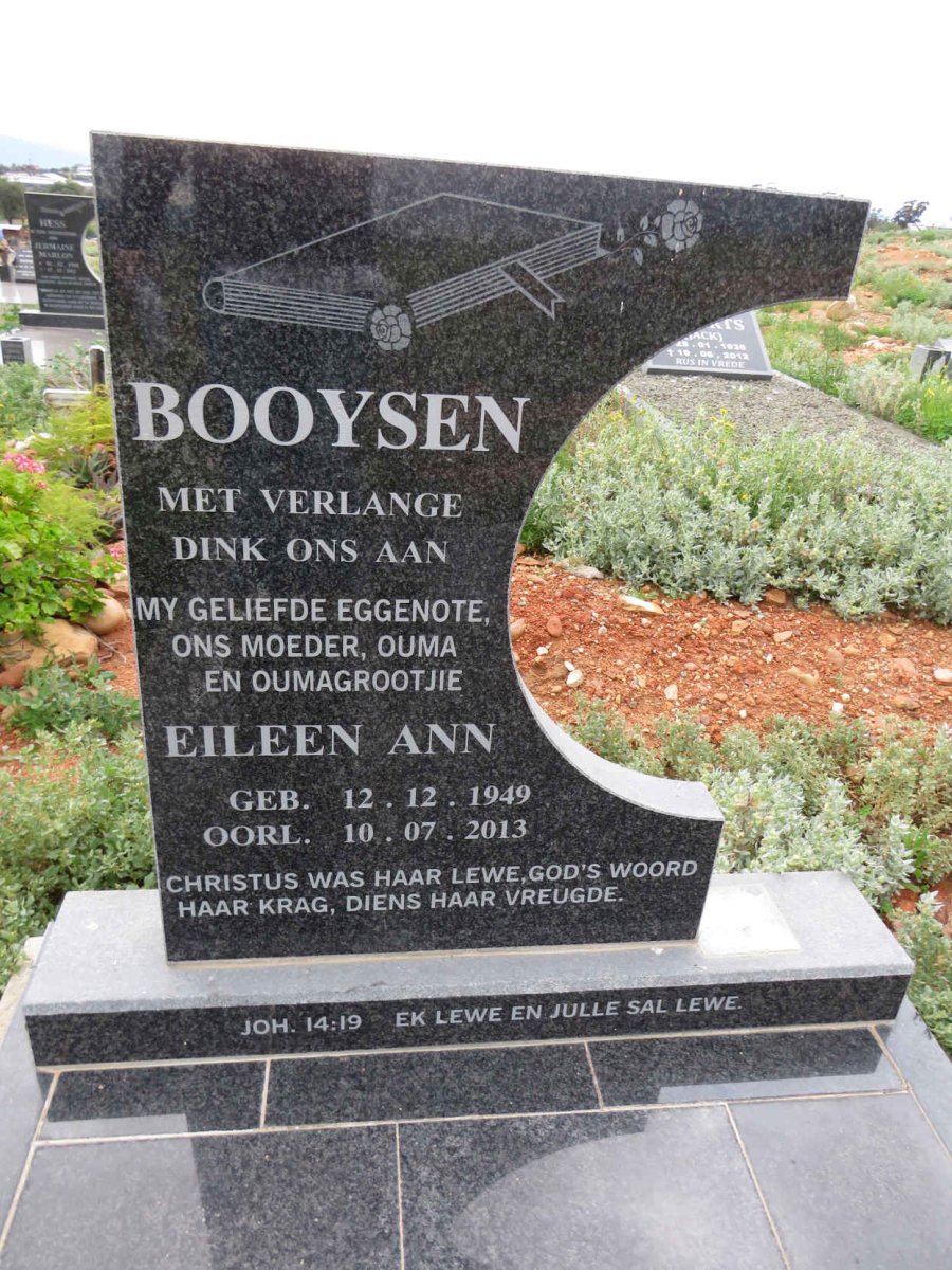 BOOYSEN Eileen Ann 1949-2013