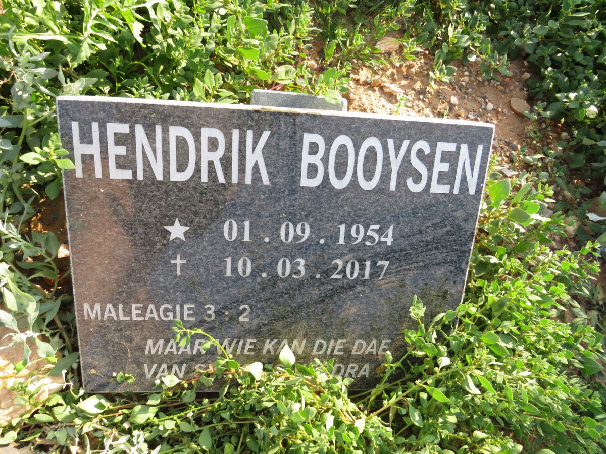 BOOYSEN Hendrik 1954-2017