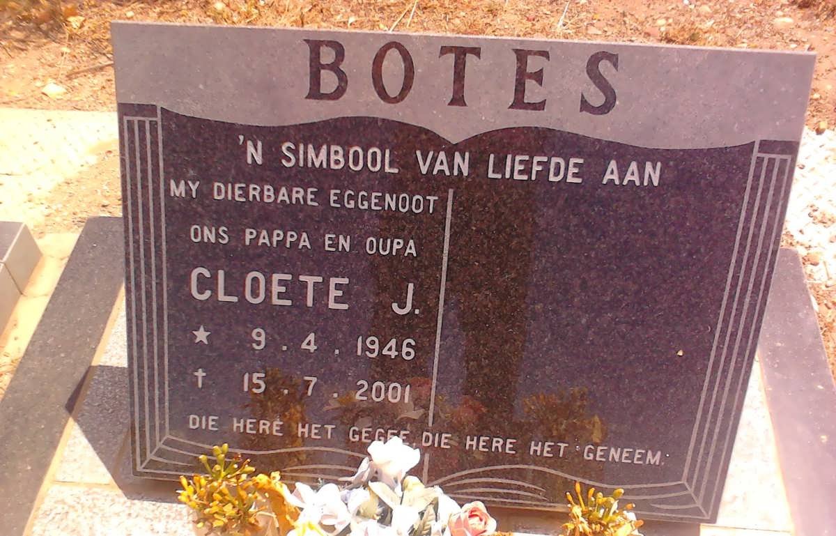 BOTES Cloete J. 1946-2001