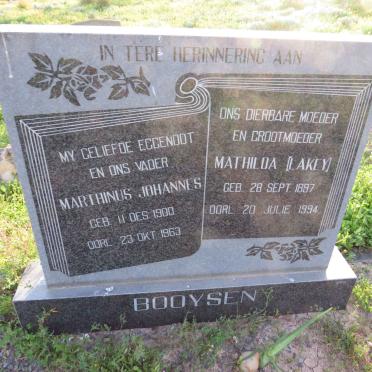 BOOYSEN Marthinus Johannes 1900-1963 & Mathilda LAKEY 1897-1994