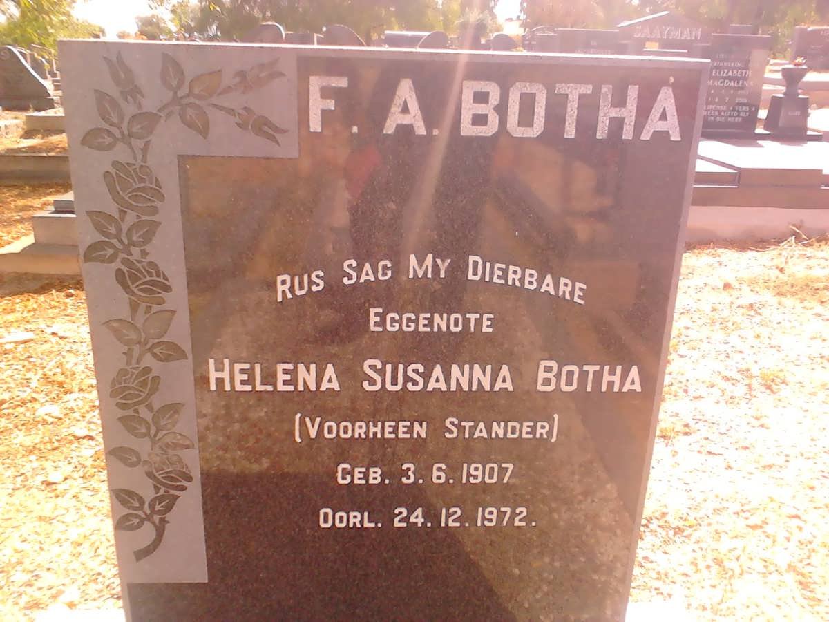 BOTHA Helena Susanna nee STANDER 1907-1972