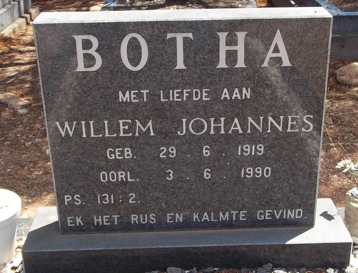 BOTHA Willem Johannes 1919-1990