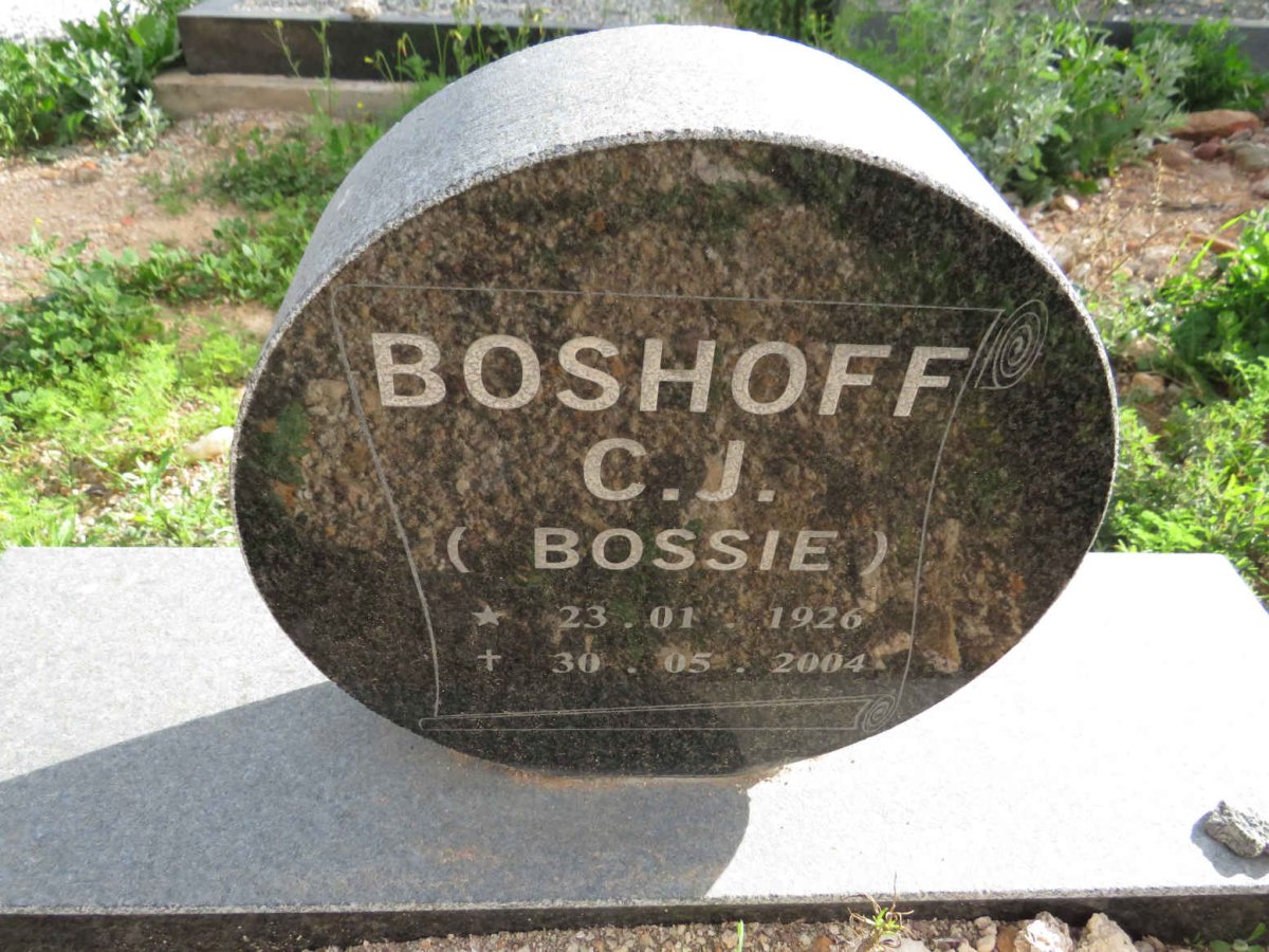 BOSHOFF C. J. 1926-2004