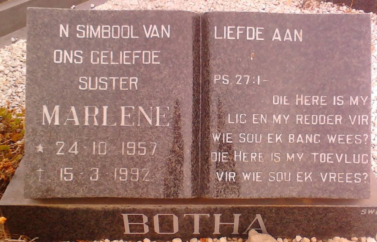 BOTHA Marlene 1957-1992