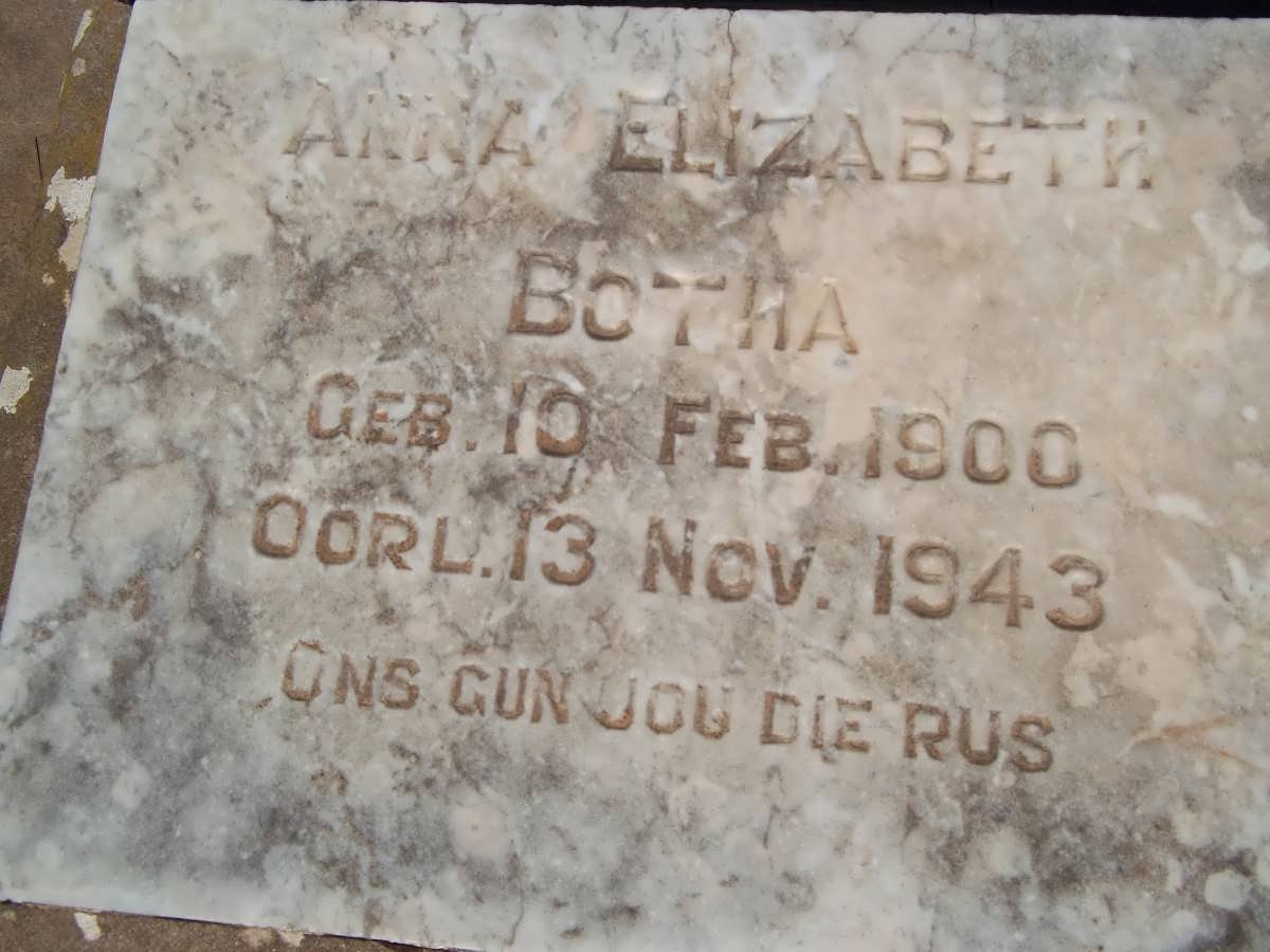 BOTHA Anna Elizabeth 1900-1943
