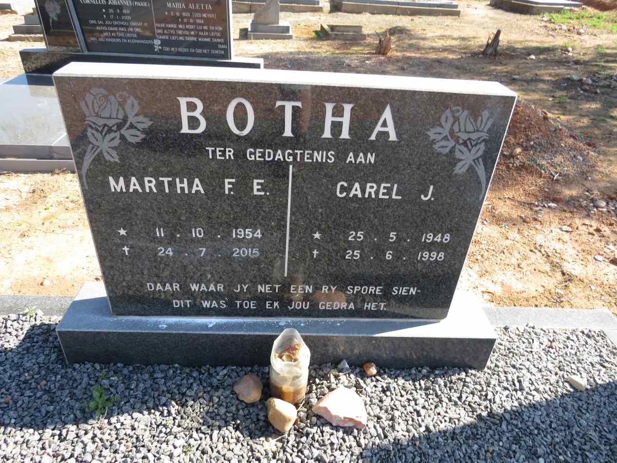 BOTHA Carel J. 1948-1998 & Martha F.E. 1954-2015