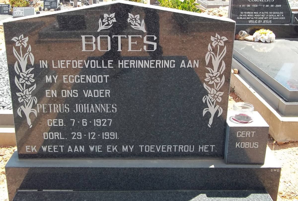 BOTES Petrus Johannes 1927-1991