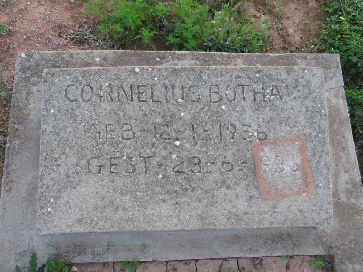 BOTHA Cornelius 1936-1986