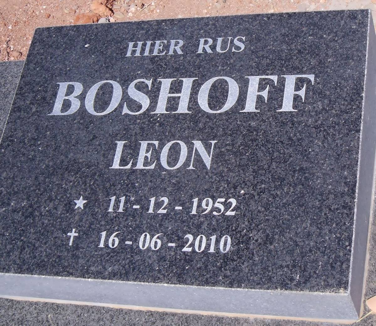 BOSHOFF Leon 1952-2010