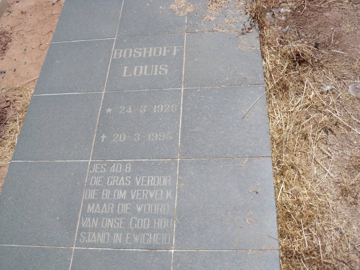 BOSHOFF Louis 1923-1996