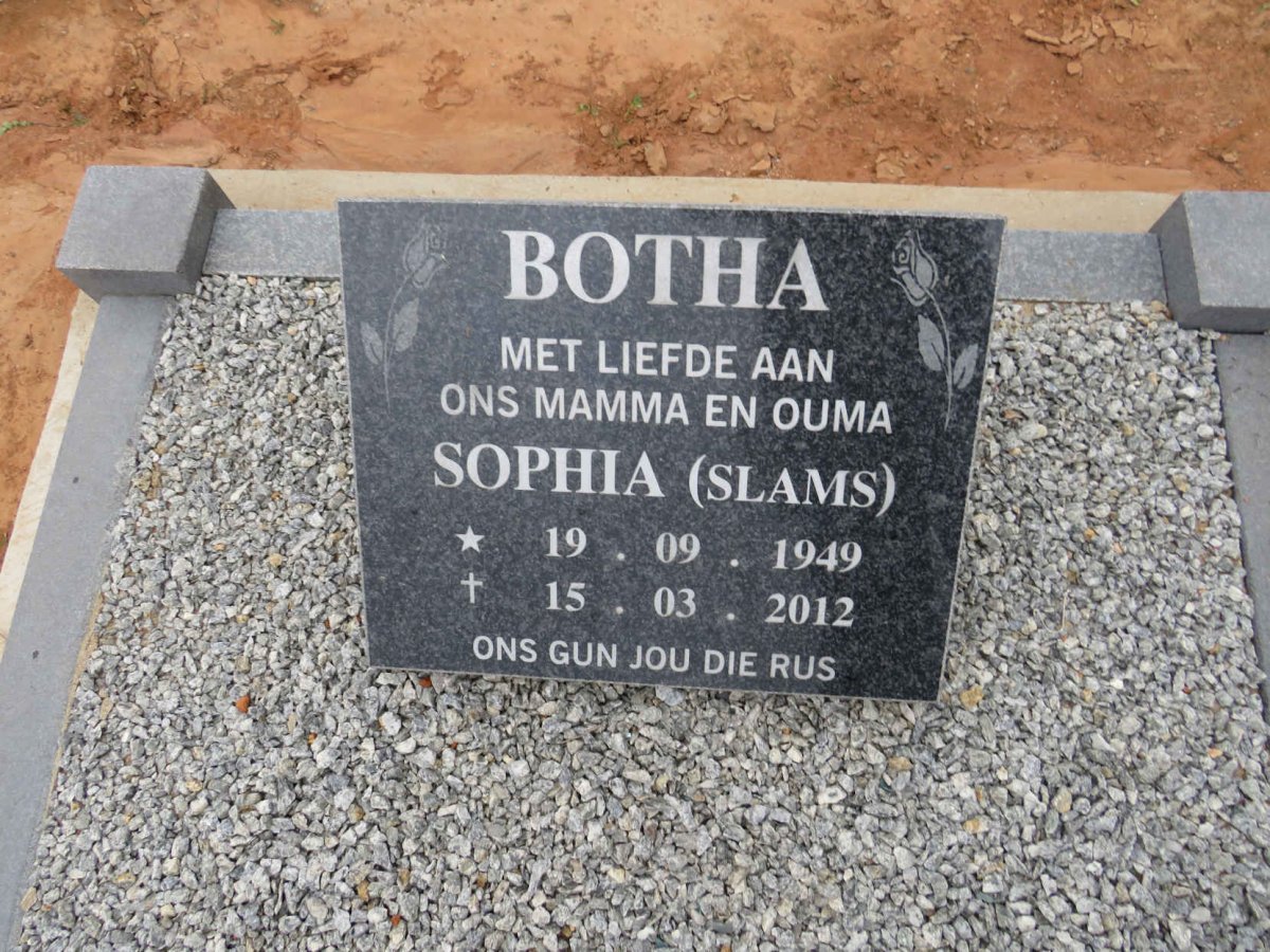 BOTHA Sophia 1949-2012